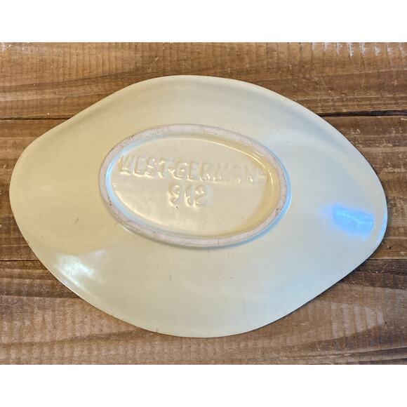 Vintage 1950's Keramik Glazed Pottery Aqua Trinket Candy Dish West Germany 912 - Picture 11 of 12